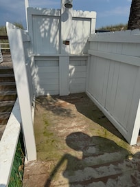 Outdoor shower was nasty!