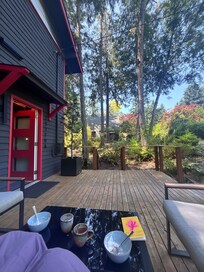 Coffee and breakfast on the porch