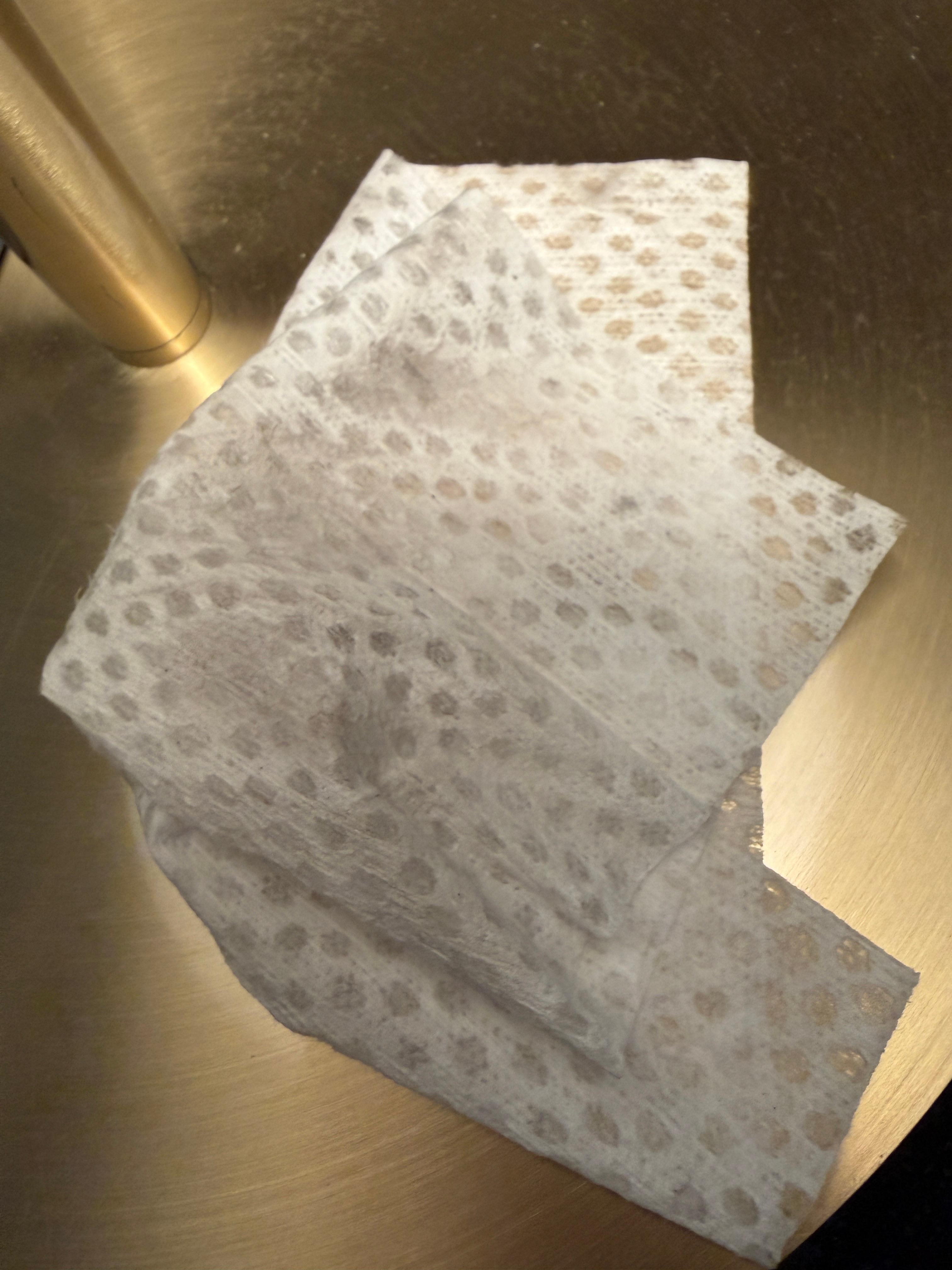 Wiped the desk & it was filthy  