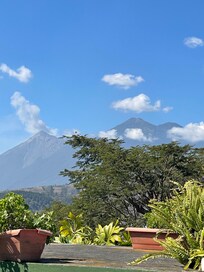 Volcanos from the rooftop deck