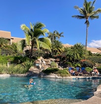 One of the swimming pools in the complex.