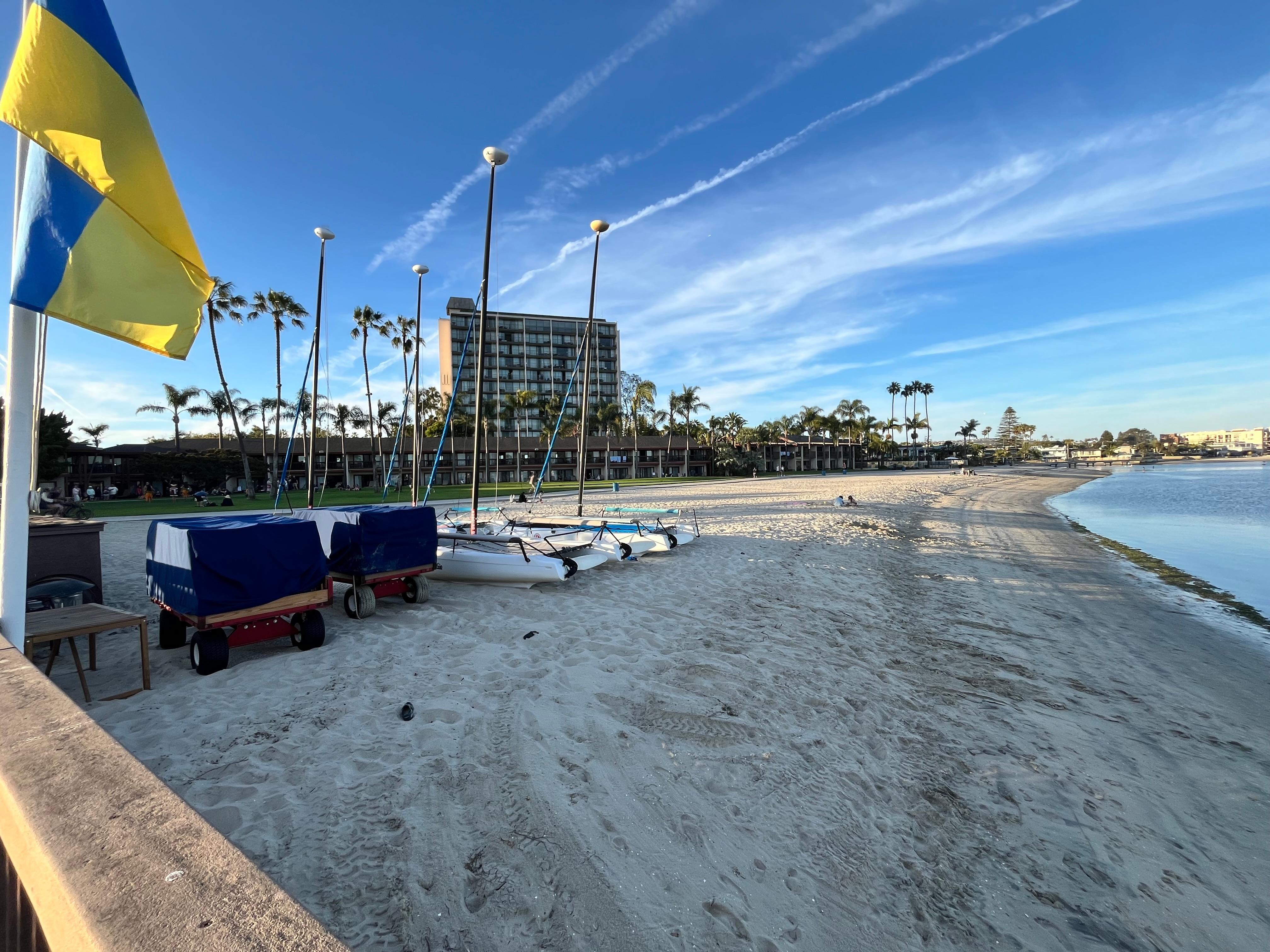A serene beach just steps outside of the resort. 