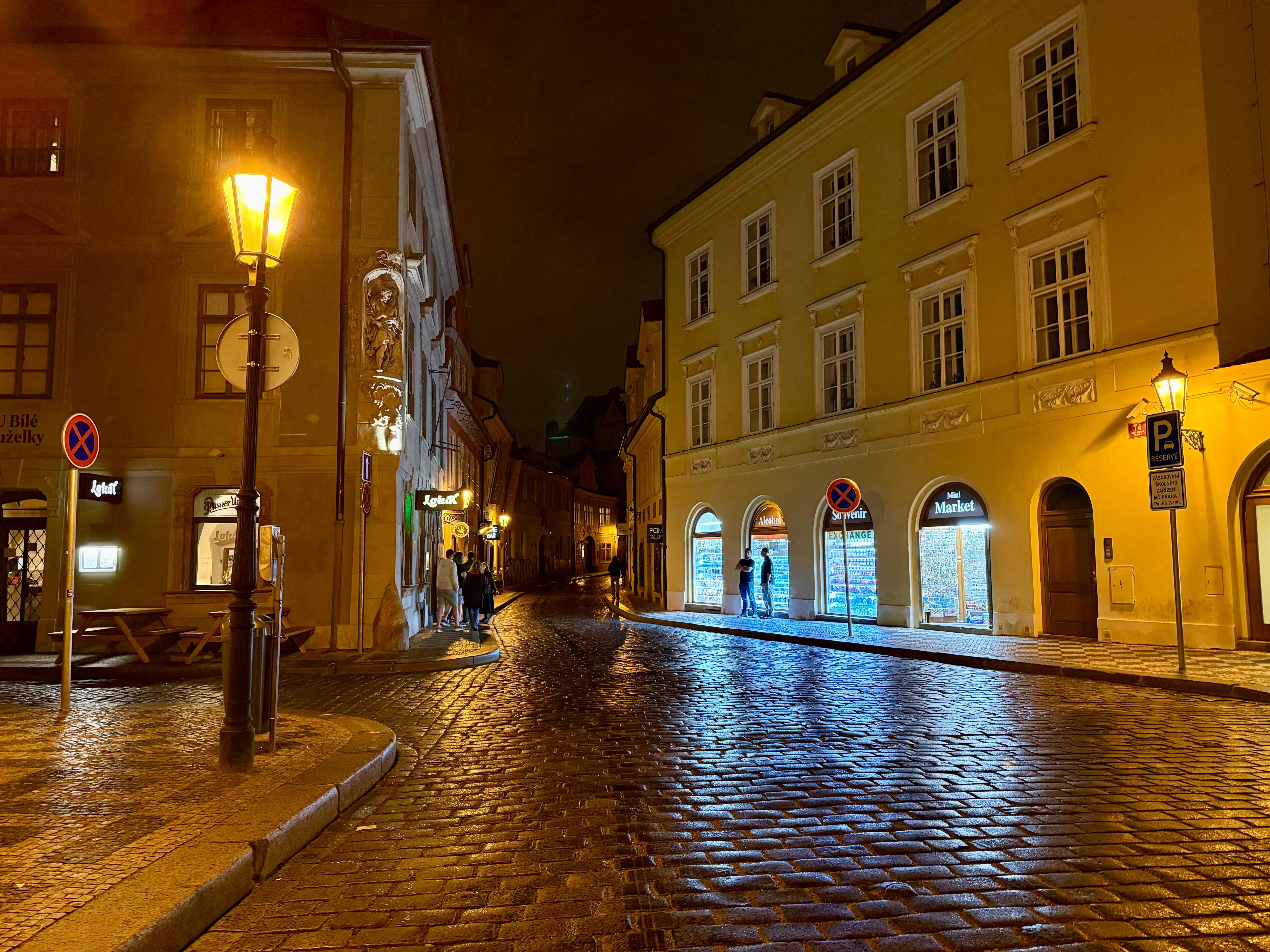 Street to our hotel at night