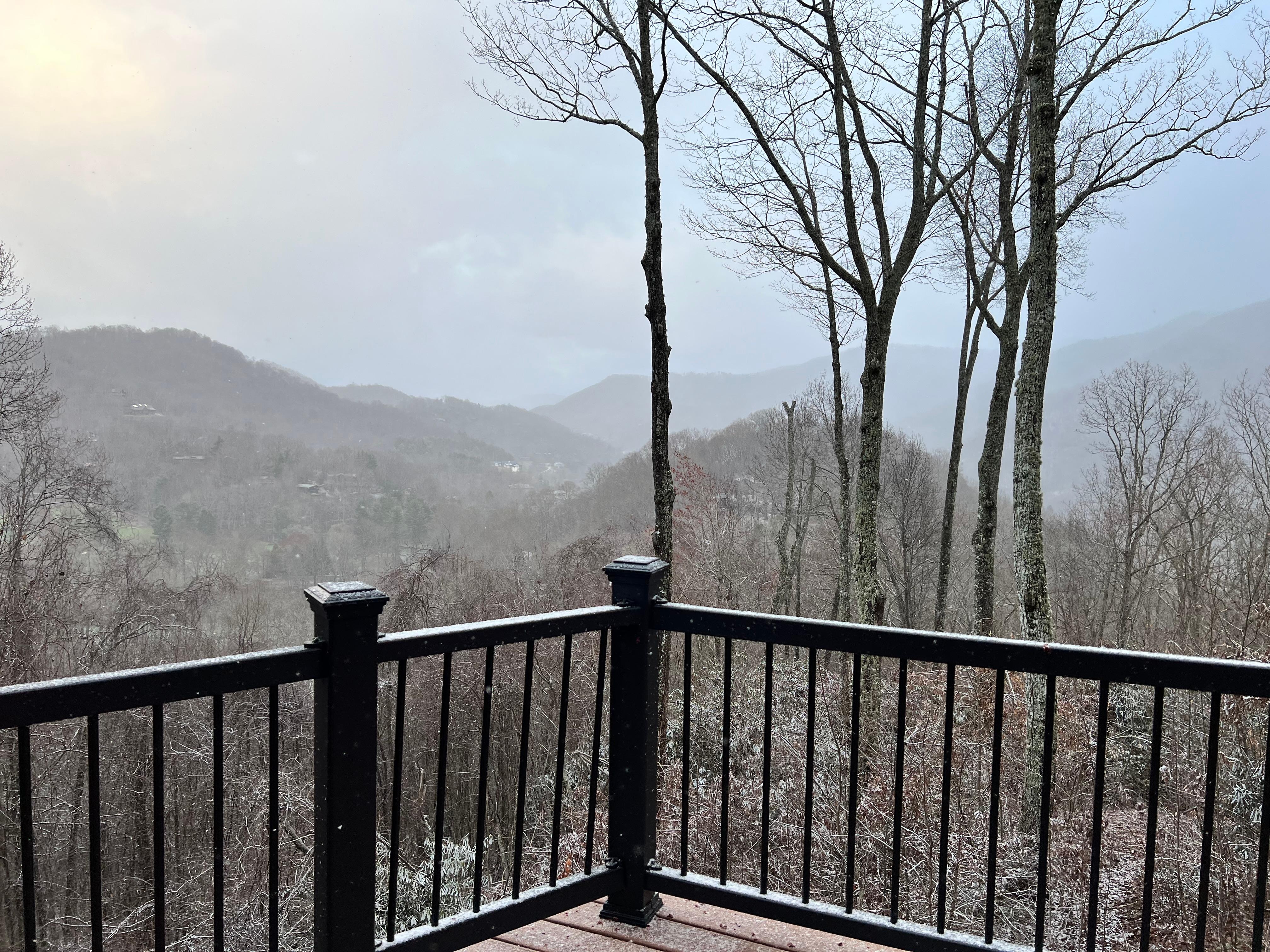 Take five and have coffee while taking in the fresh air and views