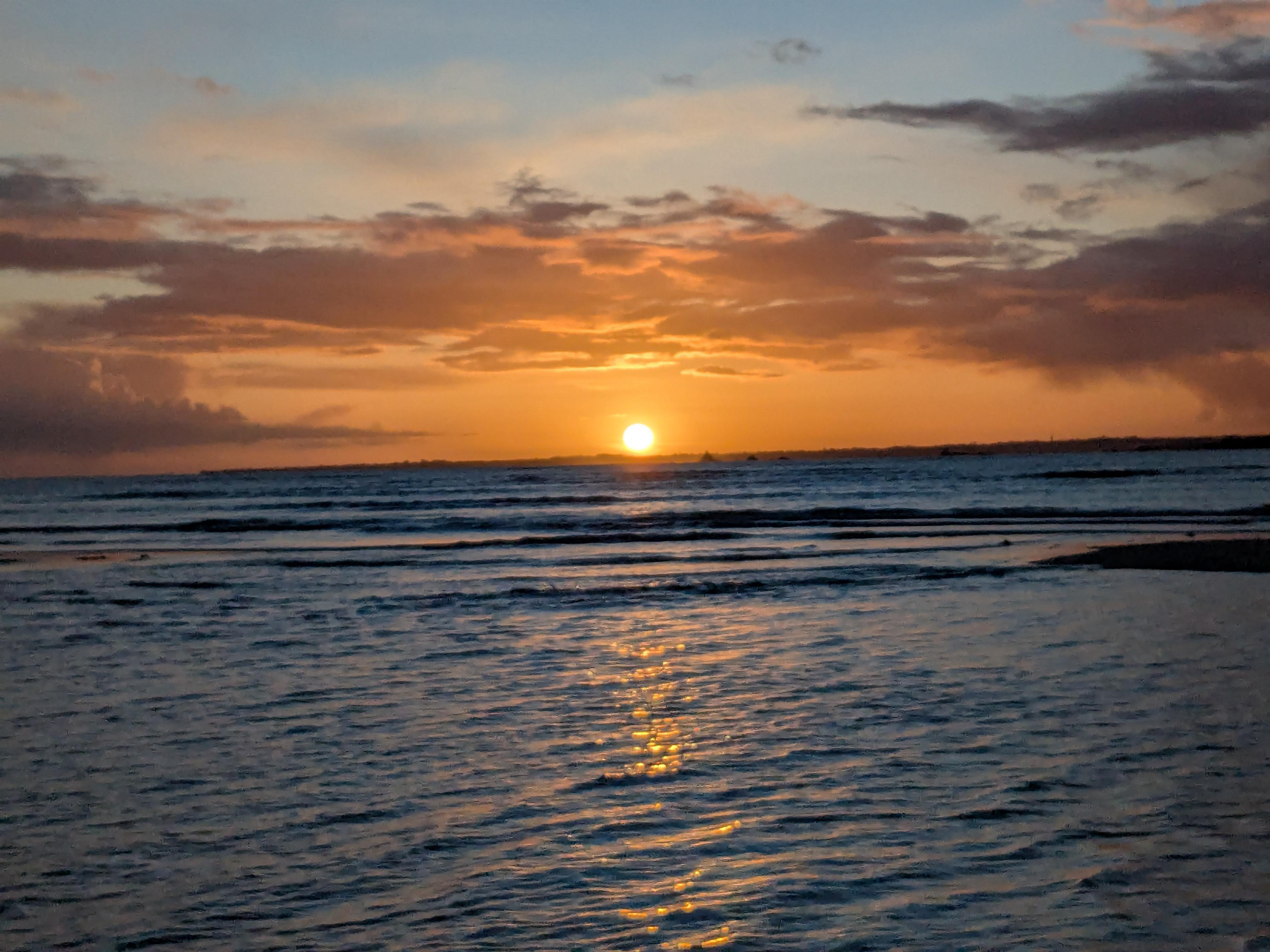 Sonnenaufgang am Strand fußläufig 10 Minuten entfernt