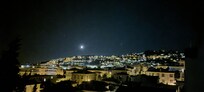 The moon setting from the balcony