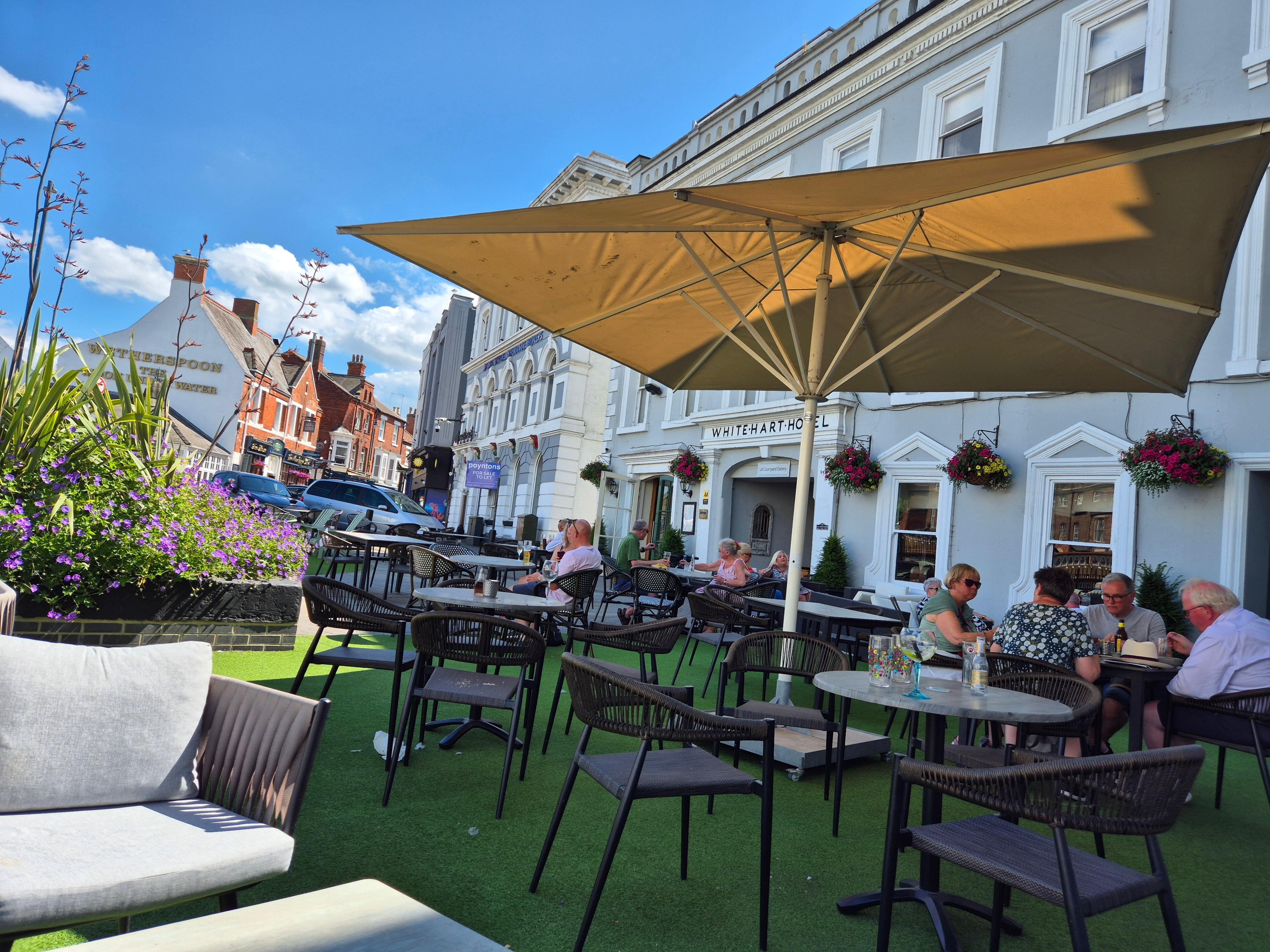Lovely comfy terrace to sit and enjoy the sunshine and view