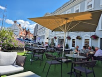 Lovely comfy terrace to sit and enjoy the sunshine and view