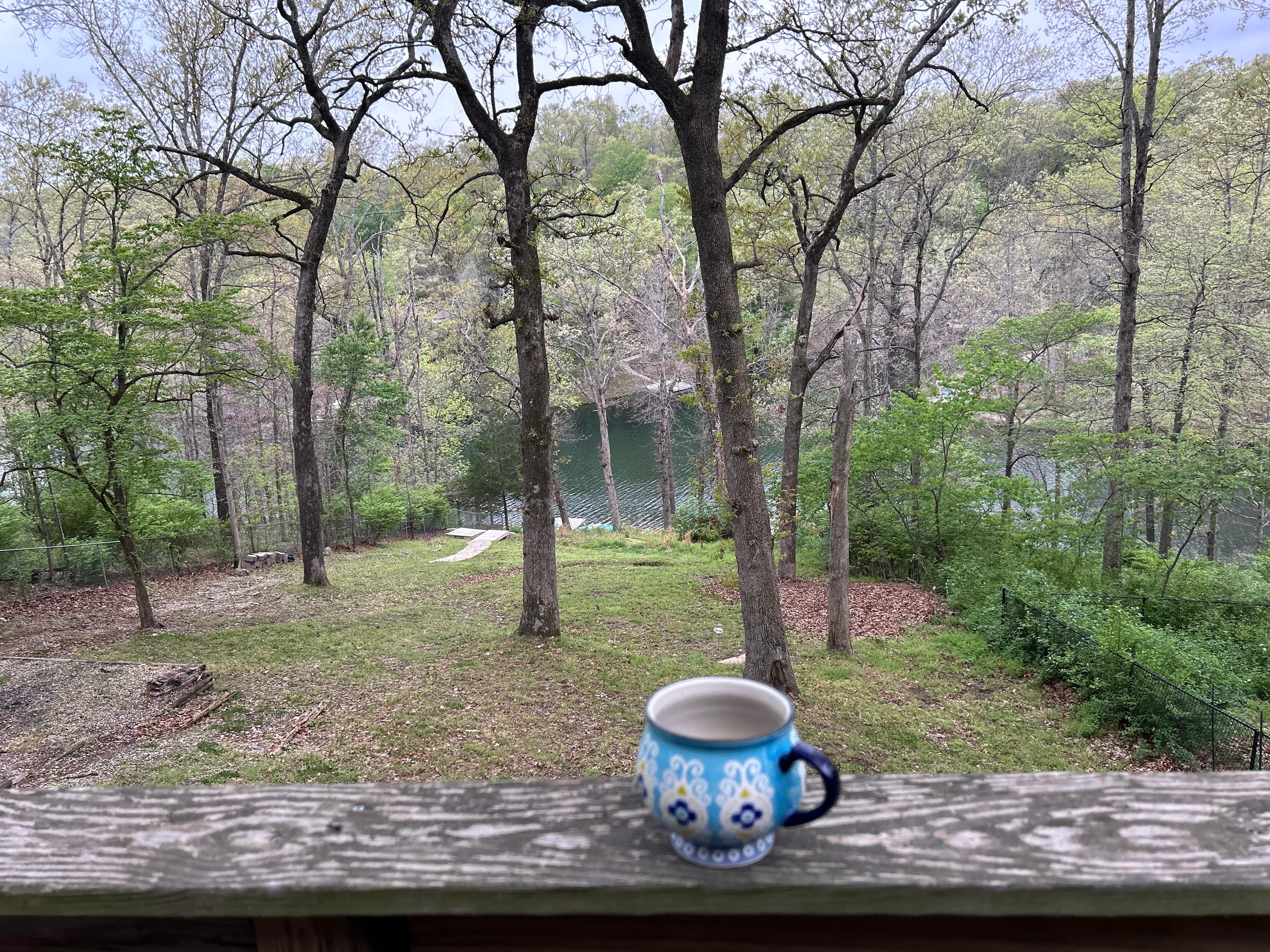 Morning coffee on the deck