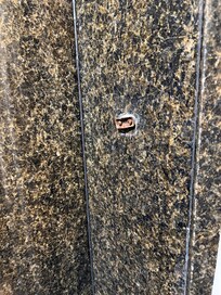 The shower caddy is broker