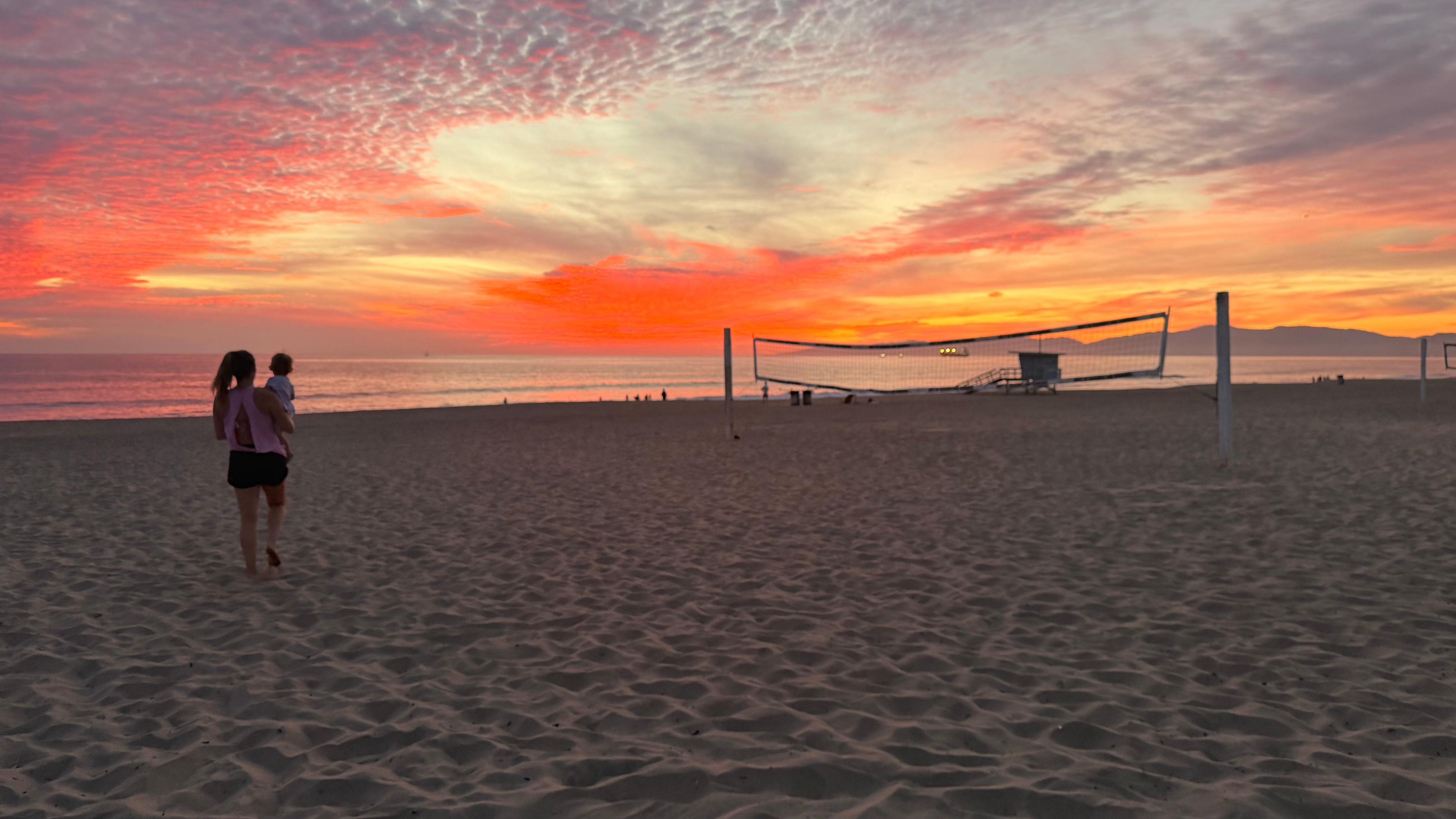 The sunset just 2 minutes down from the rental 