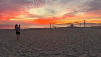 The sunset just 2 minutes down from the rental