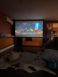 The movie screen and sound system was wonderful!