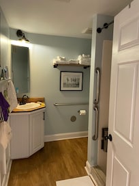 Very spacious bathroom.