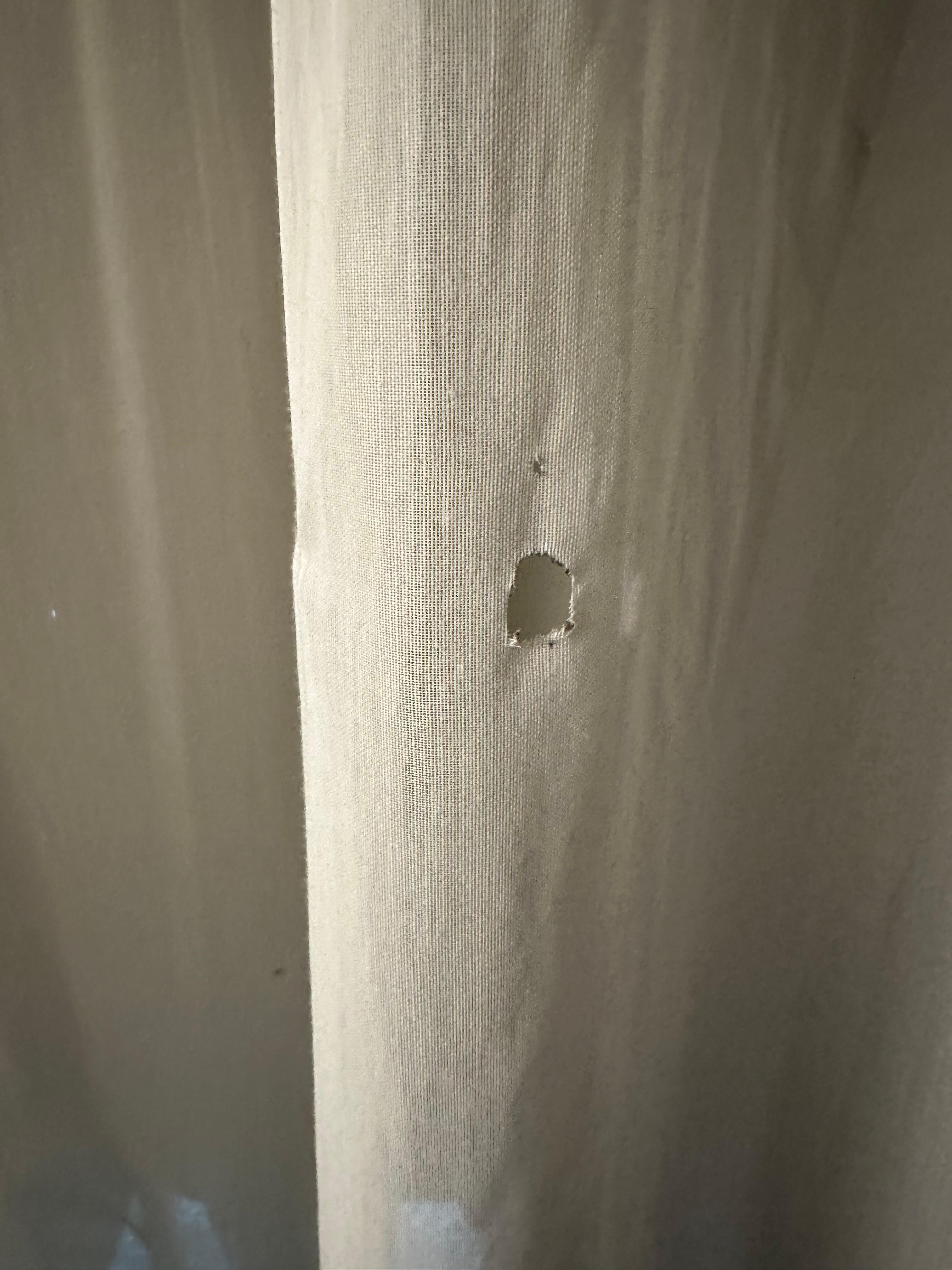 burn hole in curtain sheer