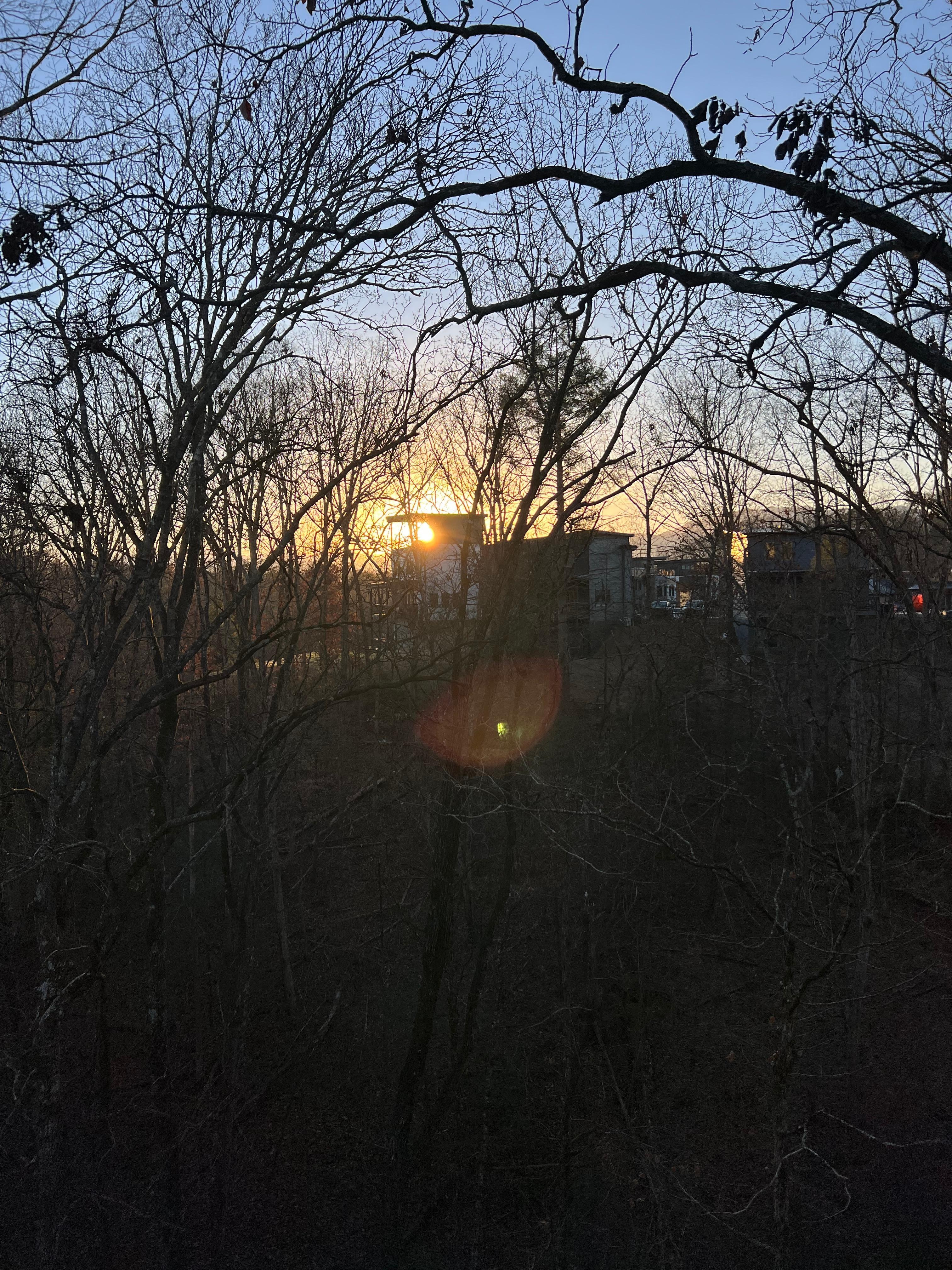 Sunrise from one of the balconies. 