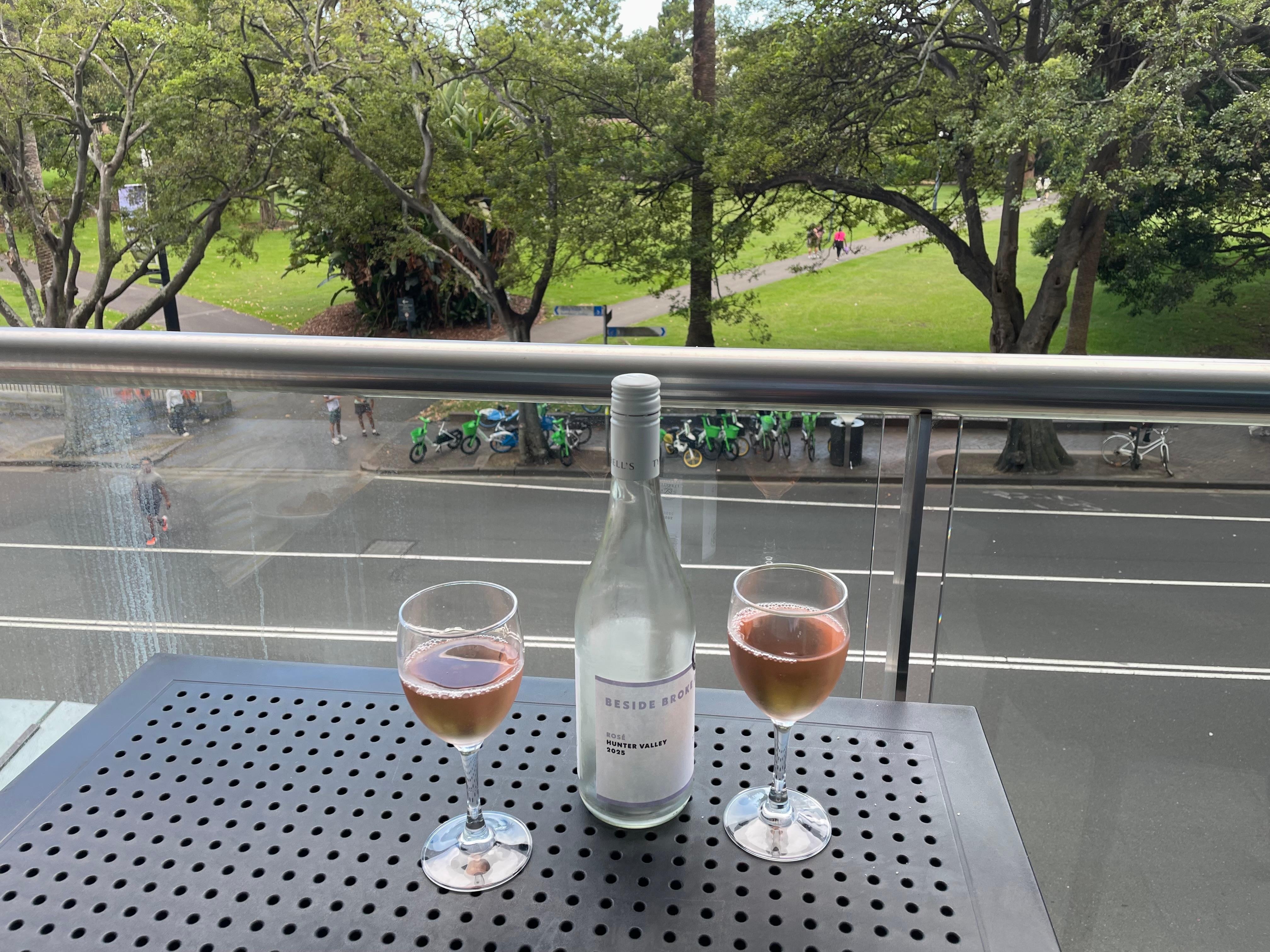 Relaxing on the balcony 