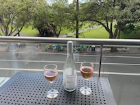 Relaxing on the balcony