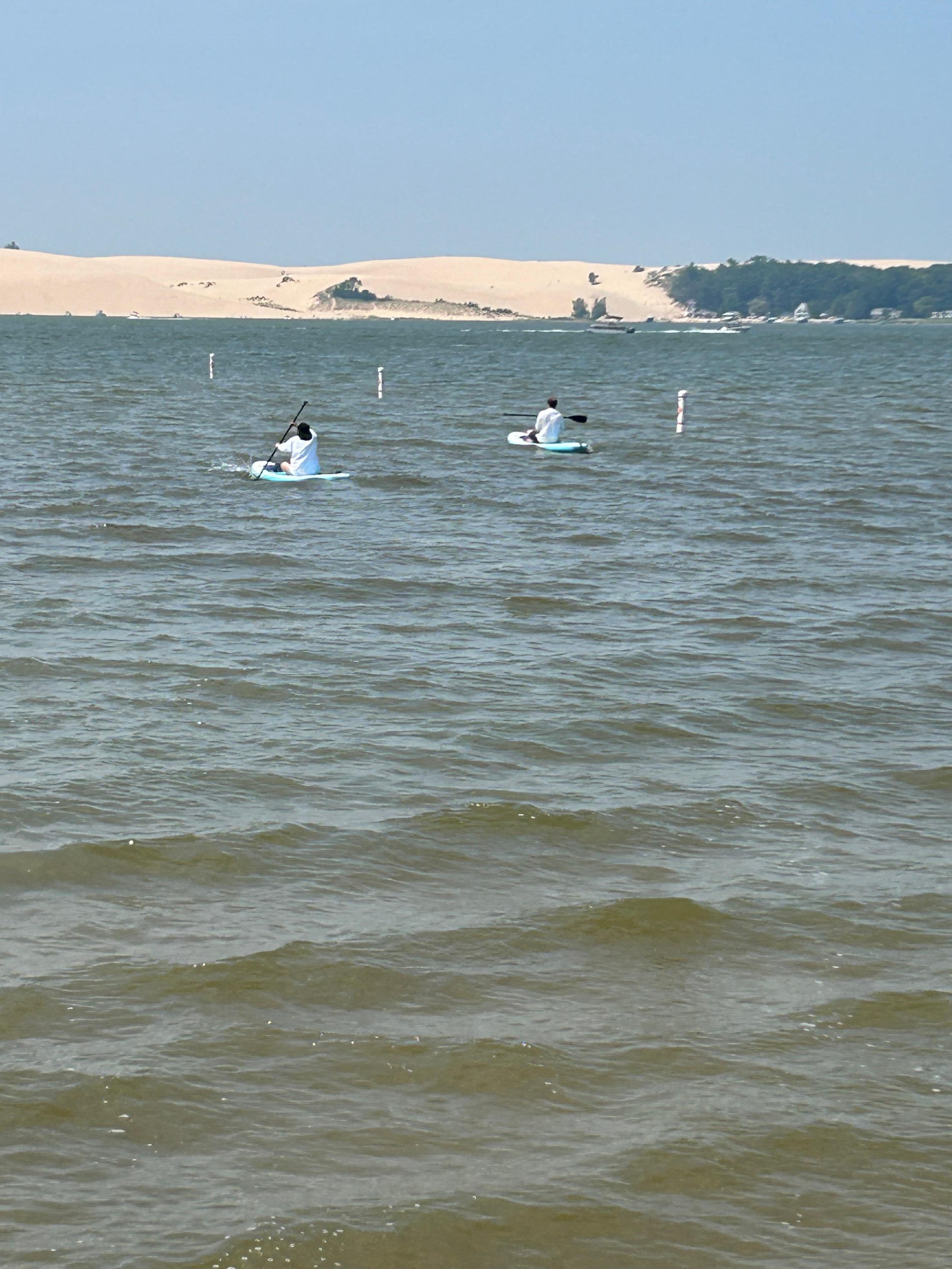 Silver Lake state park, Dunes in background 