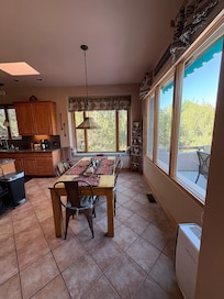 Table in kitchen area