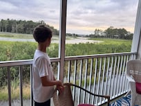 View from the screened in back patio