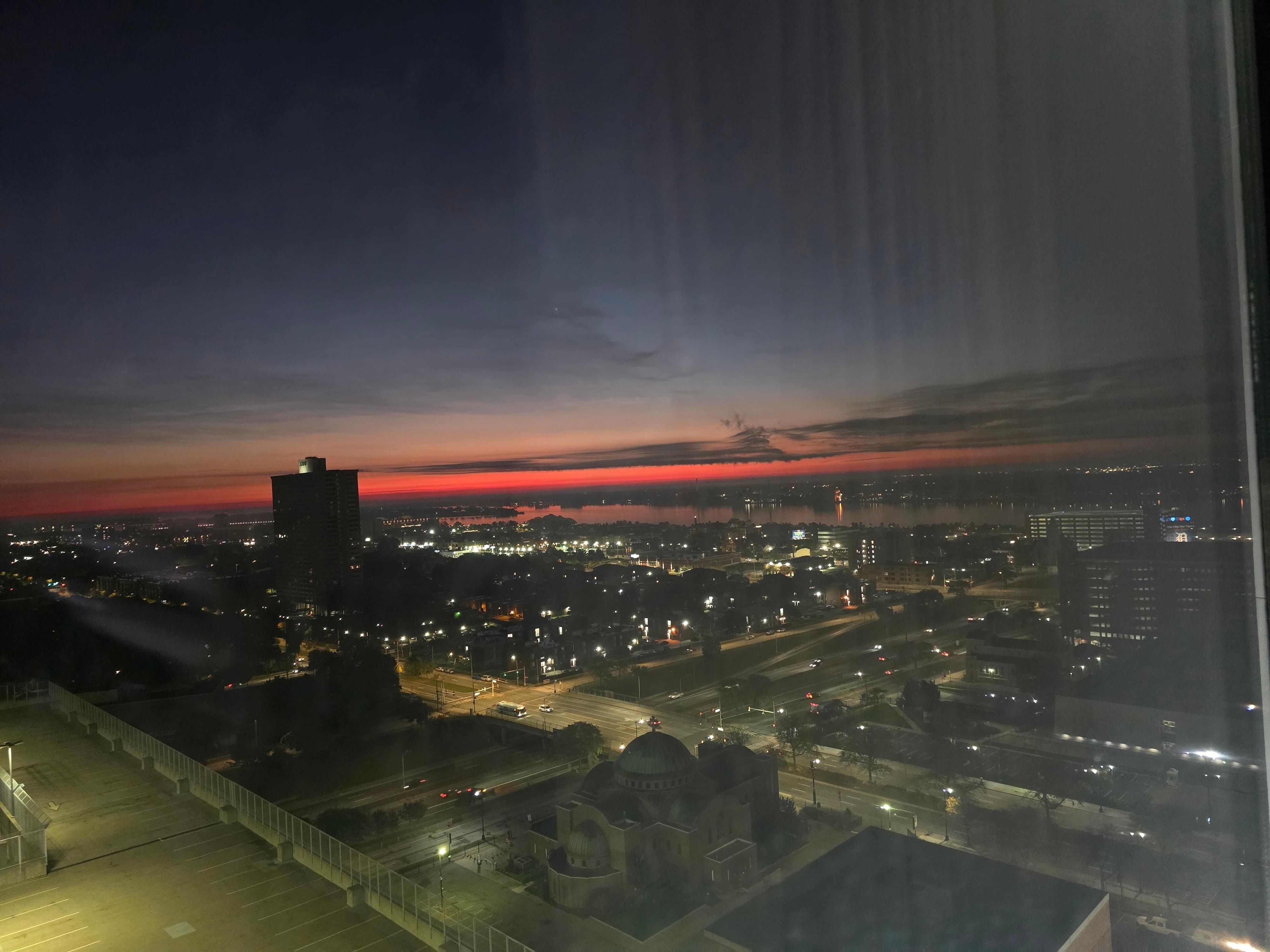 Sunrise from our room view. 