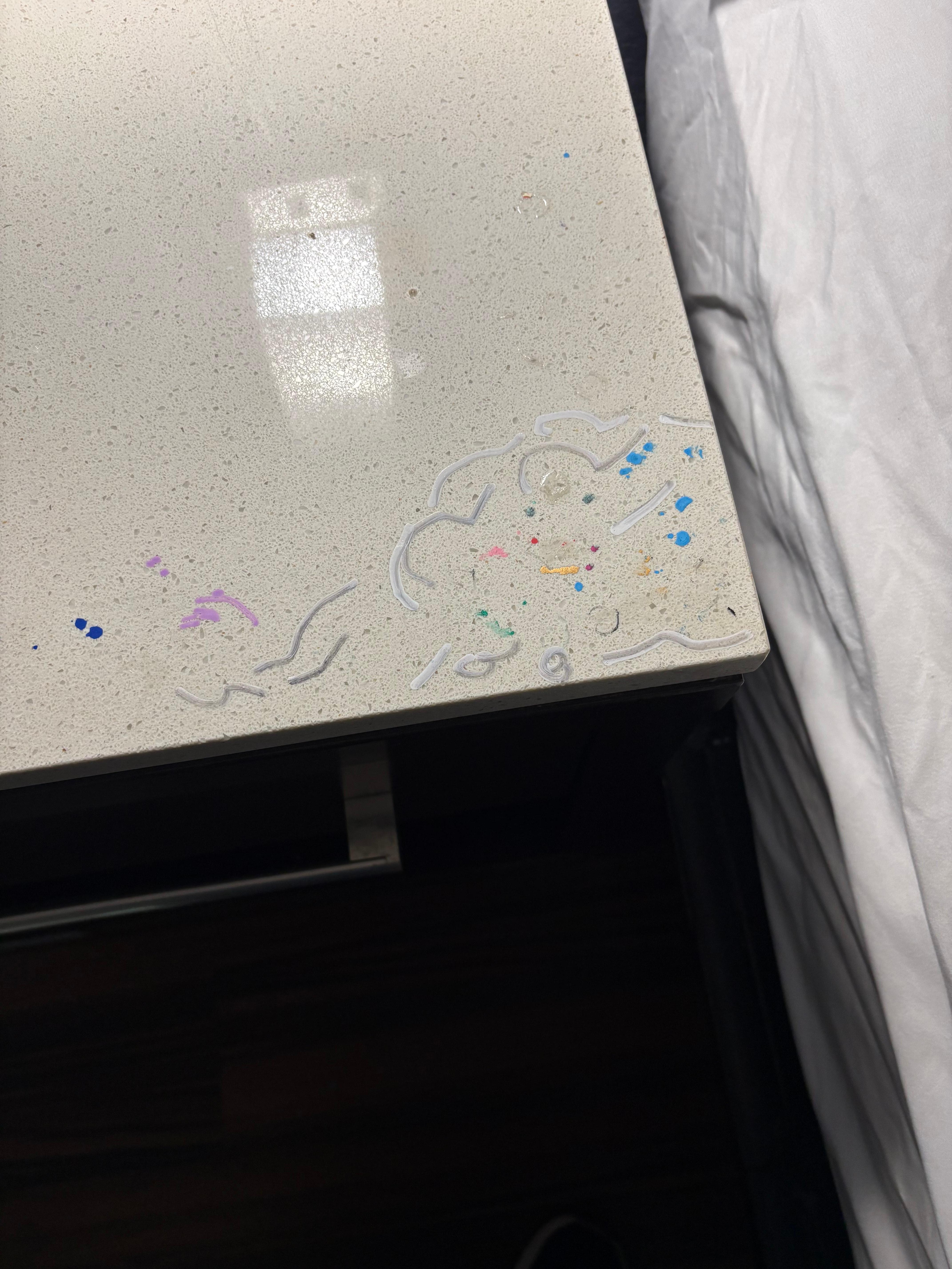 Paint and markers on every surface 