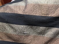 Burns and holes in blanket