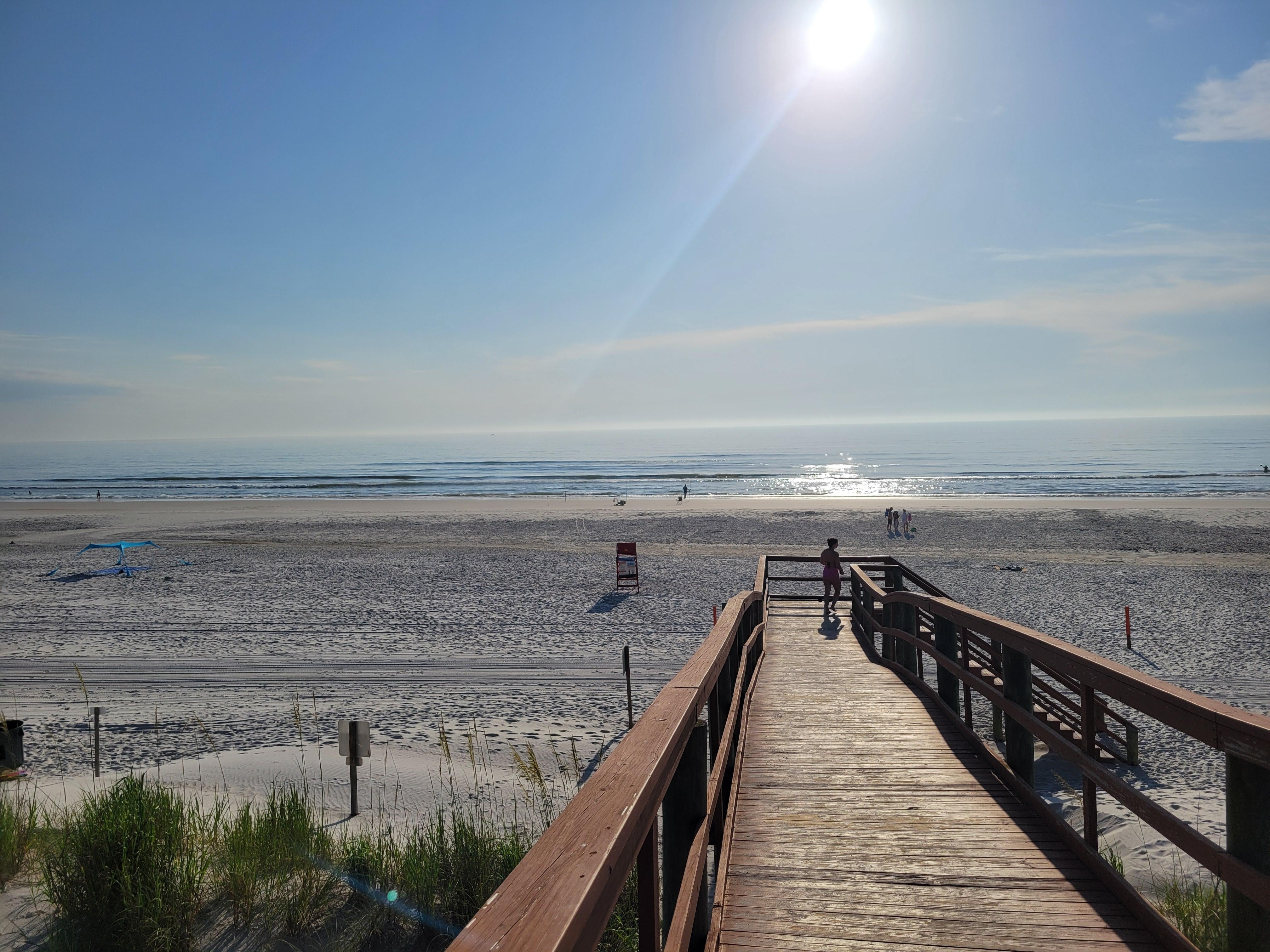Boardwalk from condo to beach