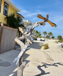 Cute directional sign for the various rental units