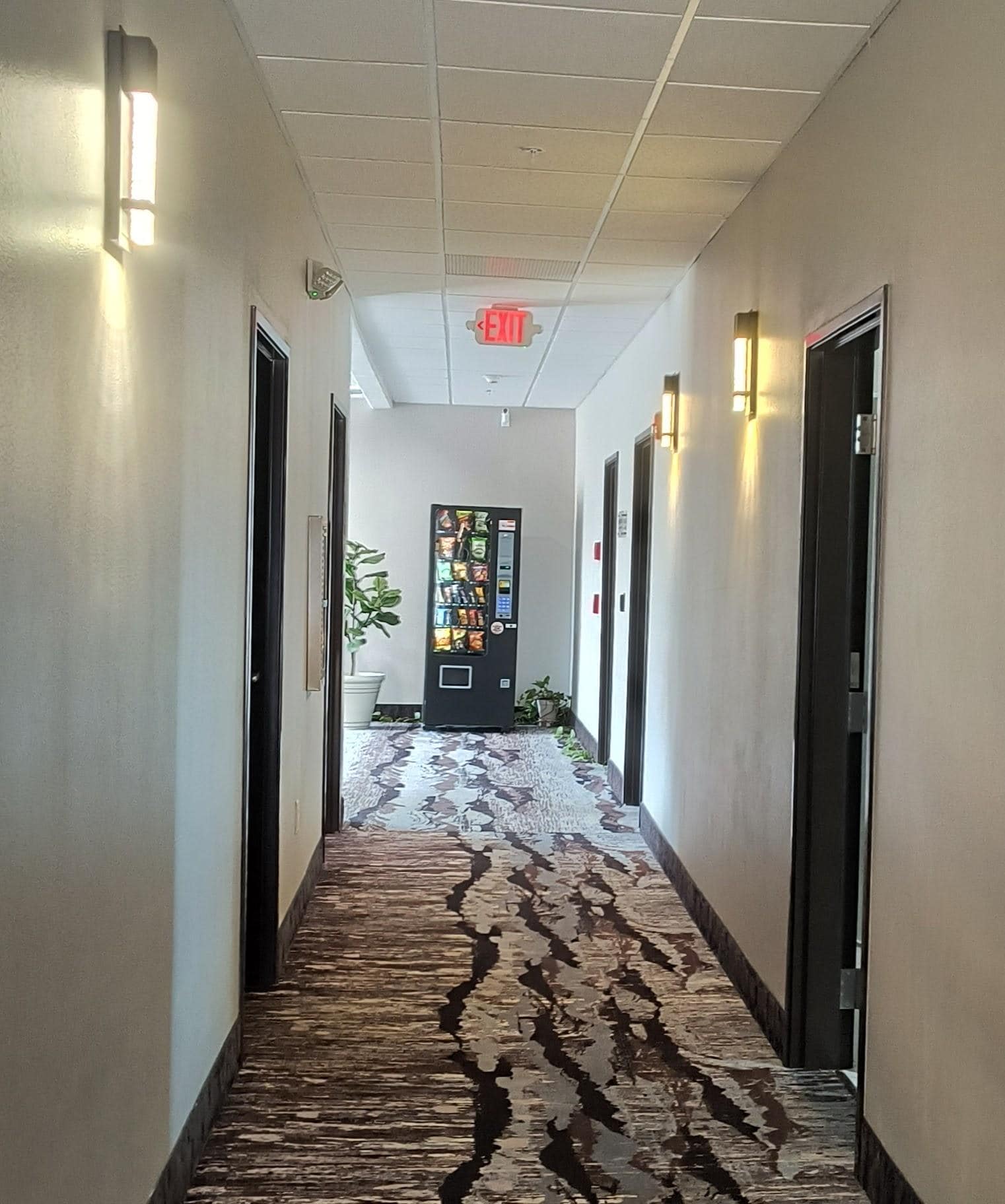 Hallway on the west side of the building
