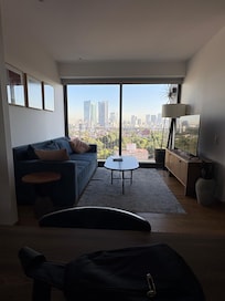 The view of the living room.