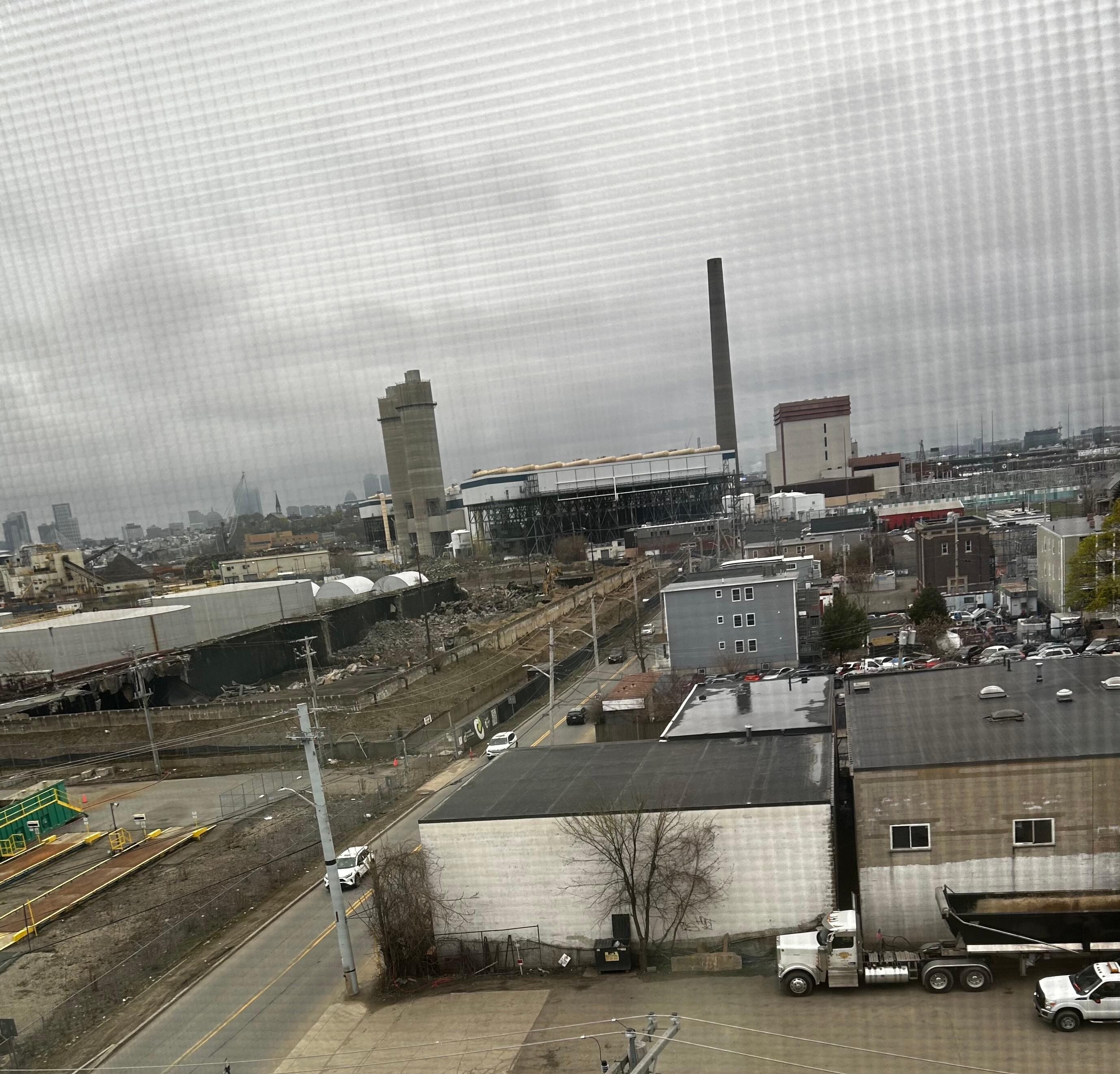 Right outside window