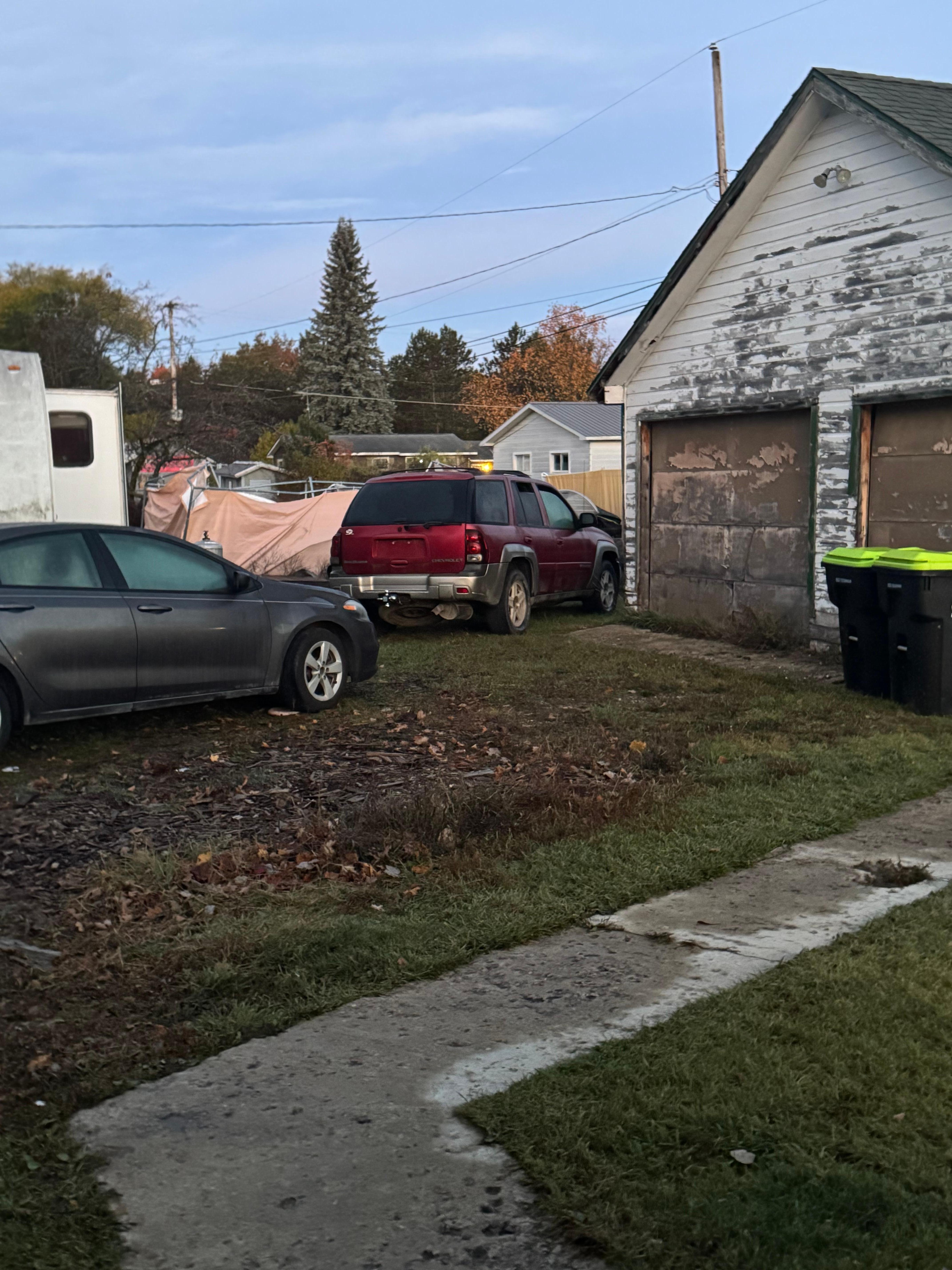 RV and unplated vehicle