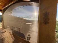 Broken sun shade on the patio is broken so you're UNABLE to use the patio.