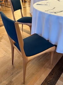 Original chairs designed by Carlo de Carli