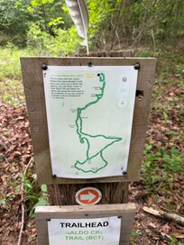 Trail map at north of property
