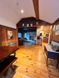 Spacious dining and living