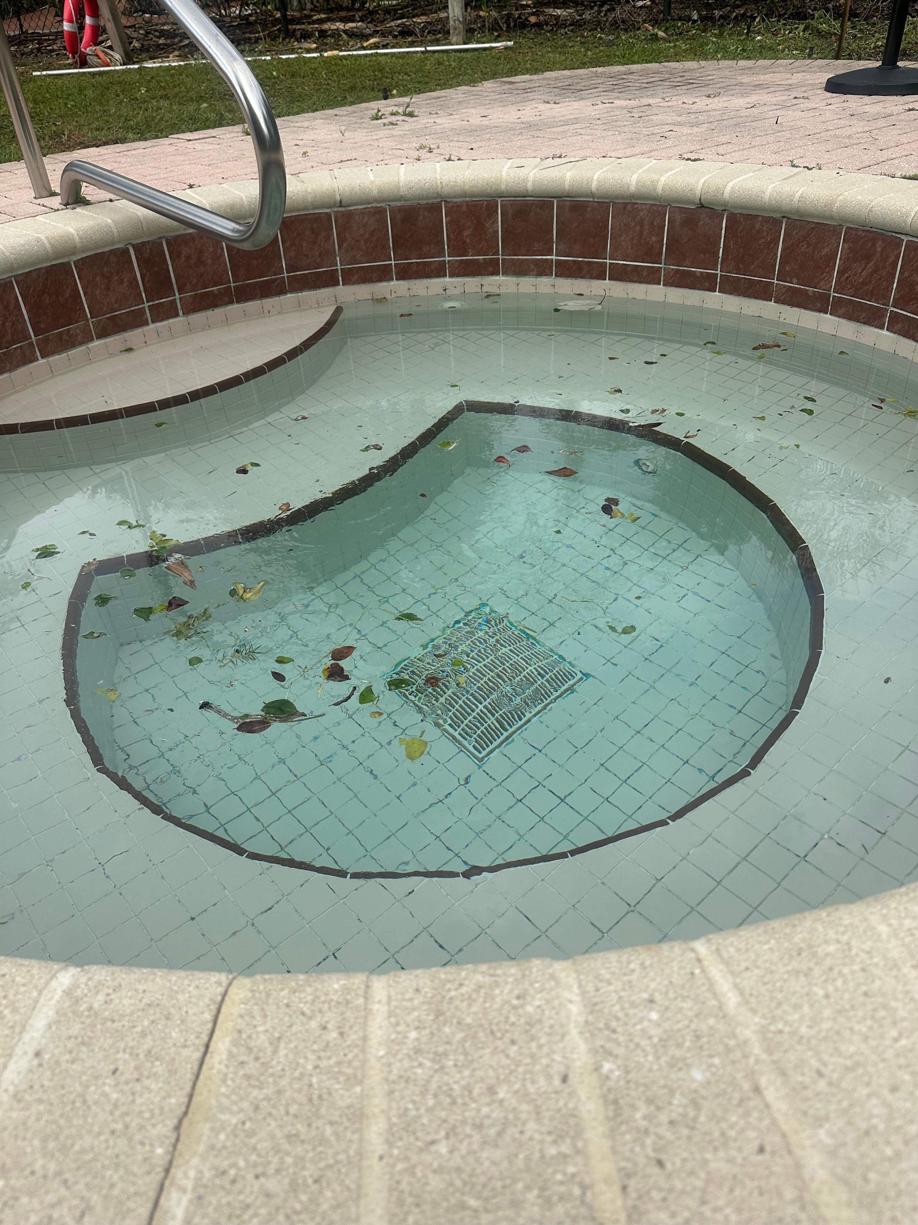 Broken hot tub