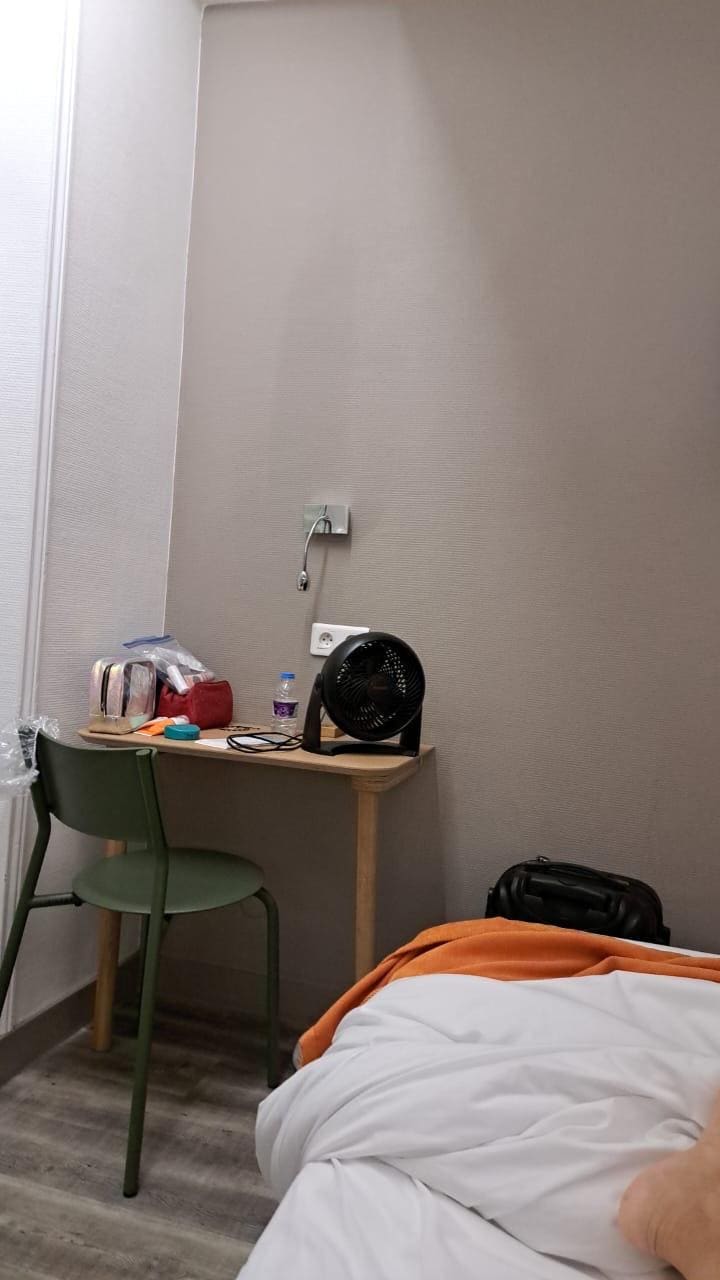 After a long discussion with the staff they managed to get us this smallllll fan.
