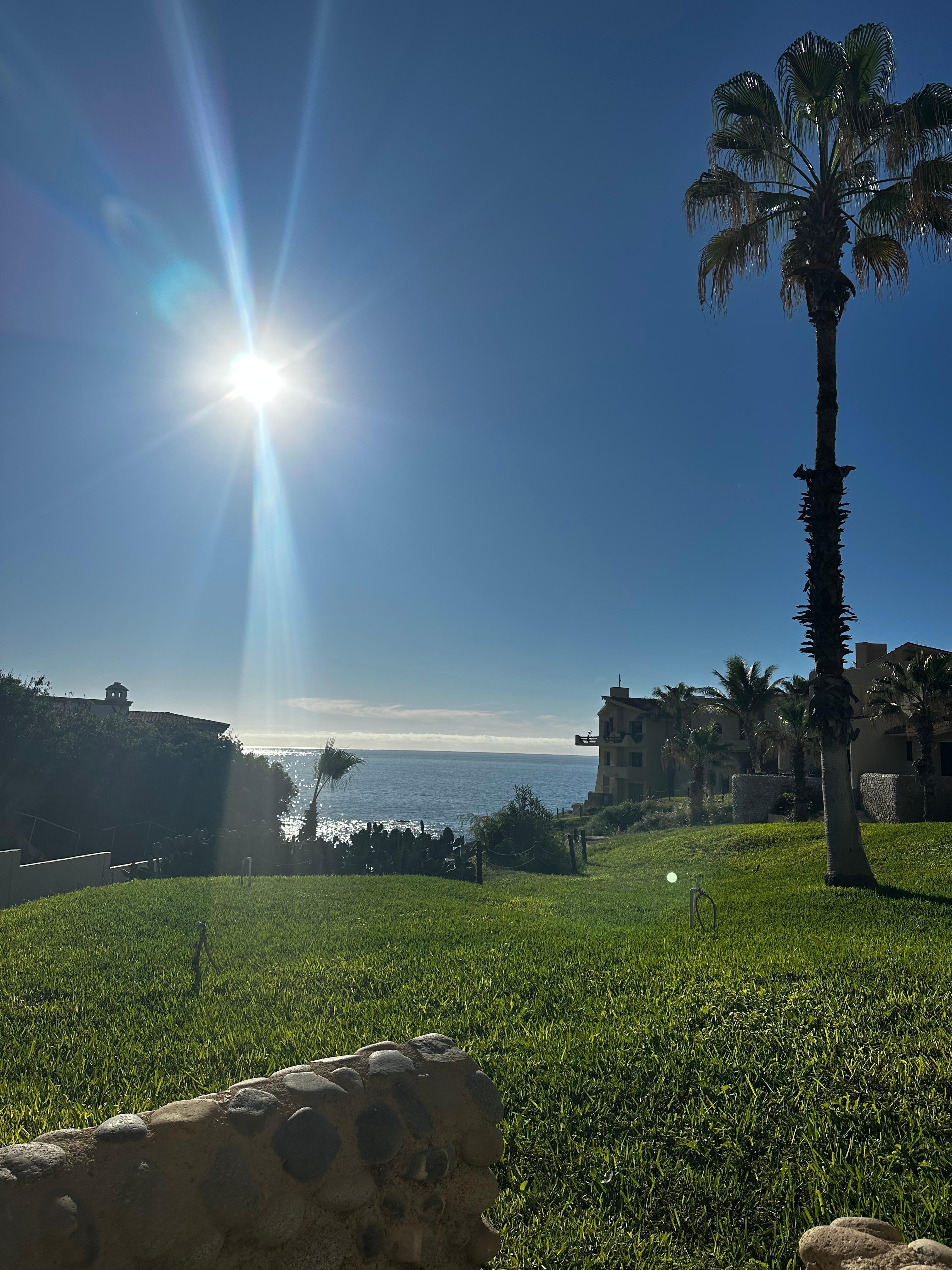 Beautiful day watching boats from the condo patio 