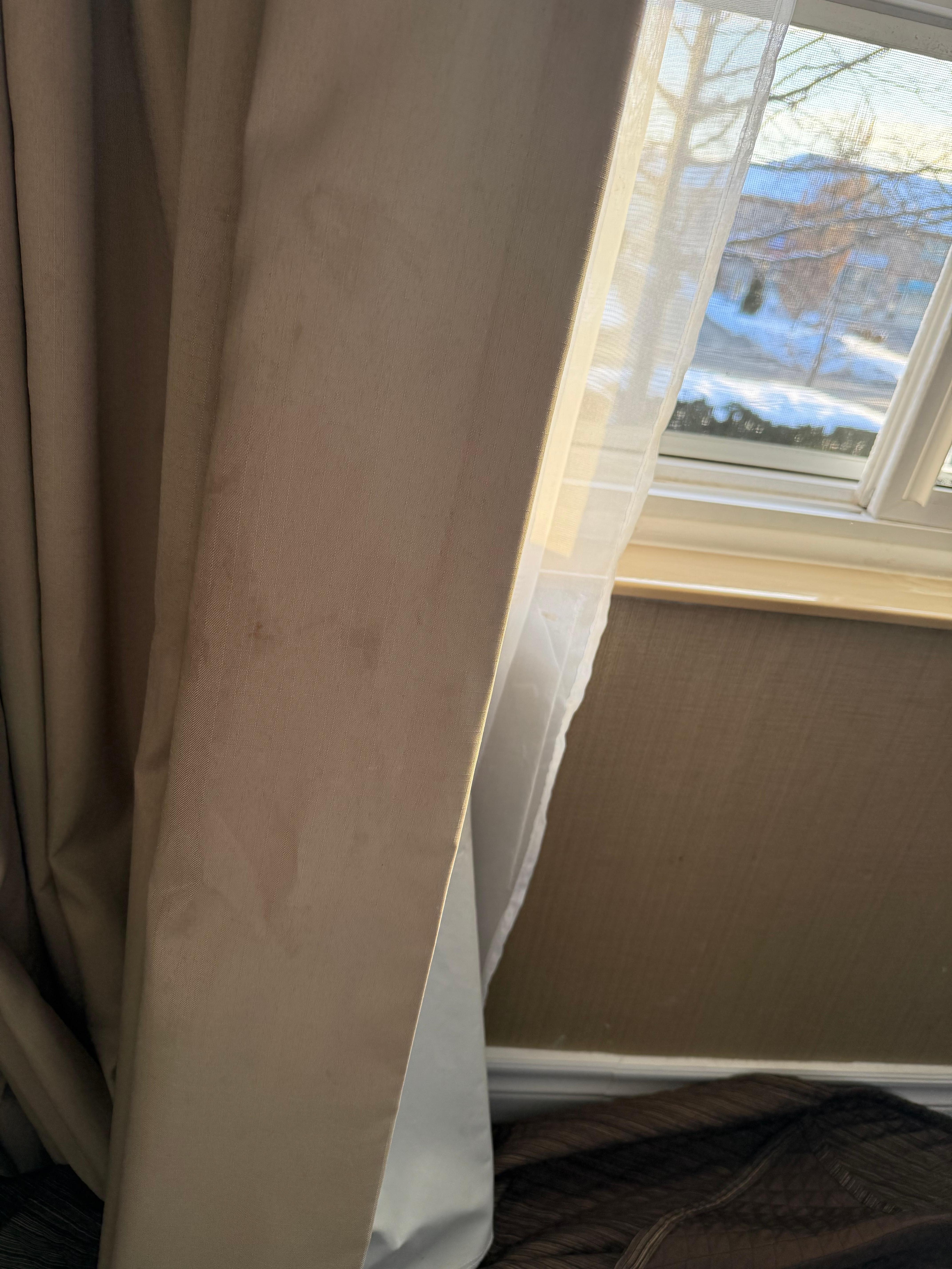 Smelly dirty curtains