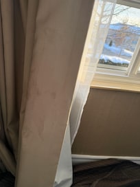 Smelly dirty curtains