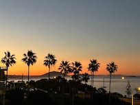 Sunset from balcony looking towards Alexandra Headlands