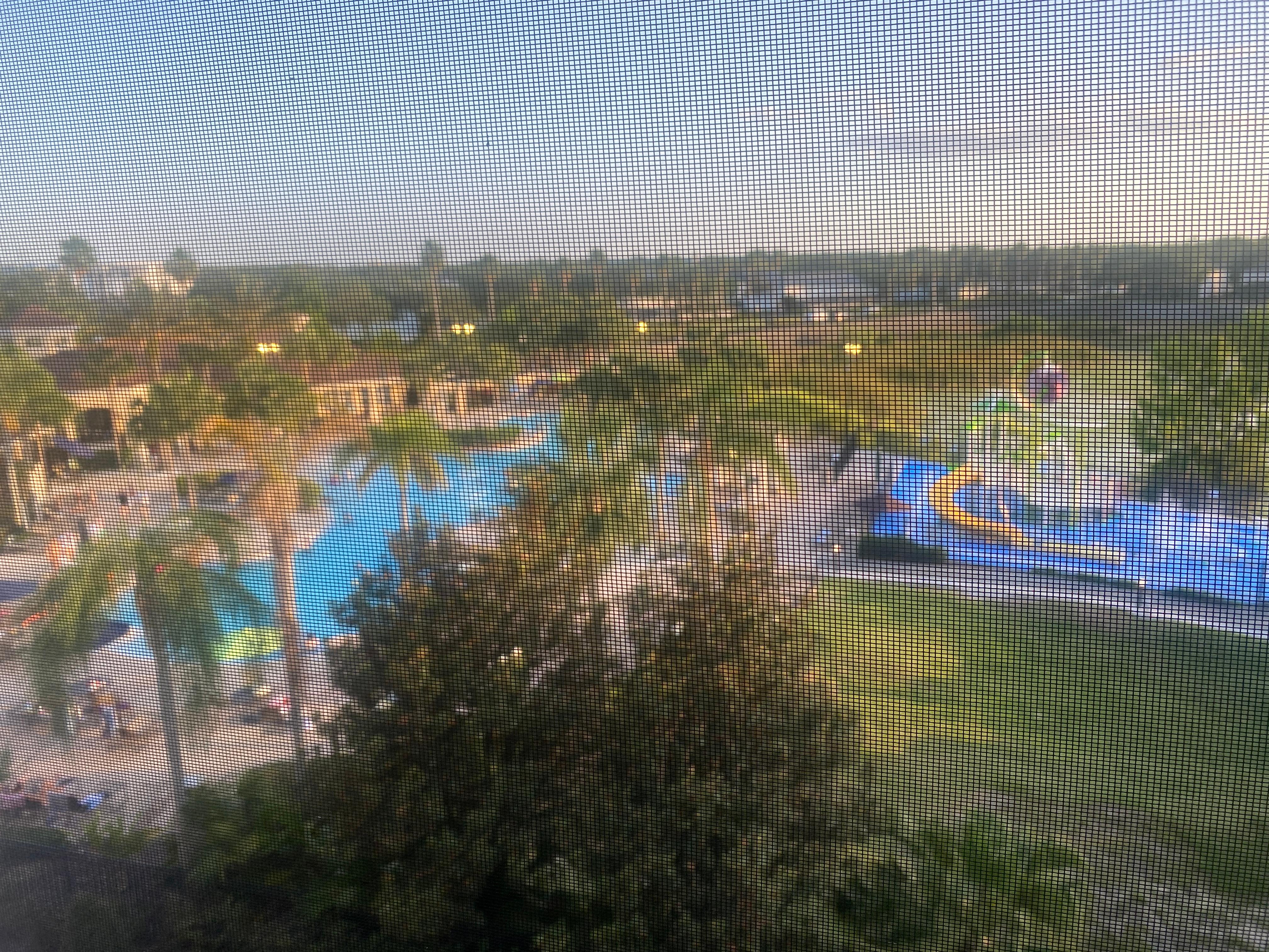 View from balcony.
