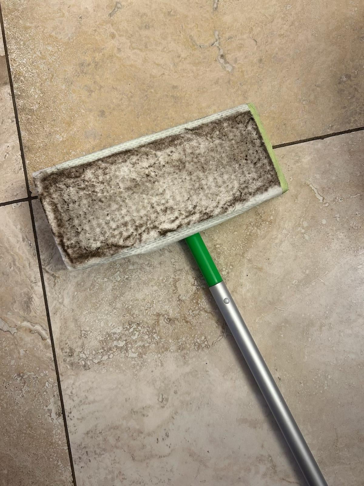 Took multiple wet Swifter pads to clean floors 5x
