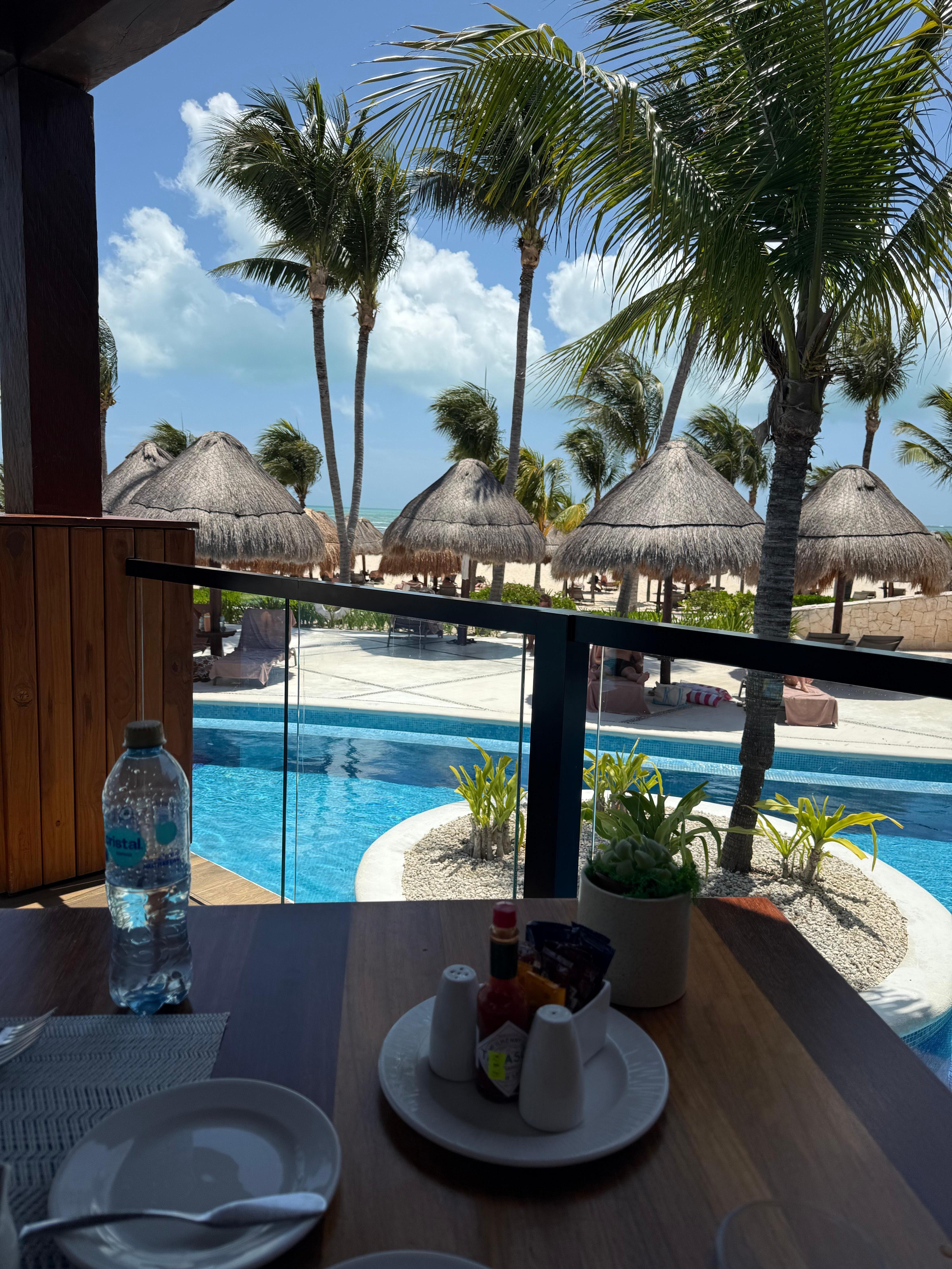 Breakfast and view from the lobster house