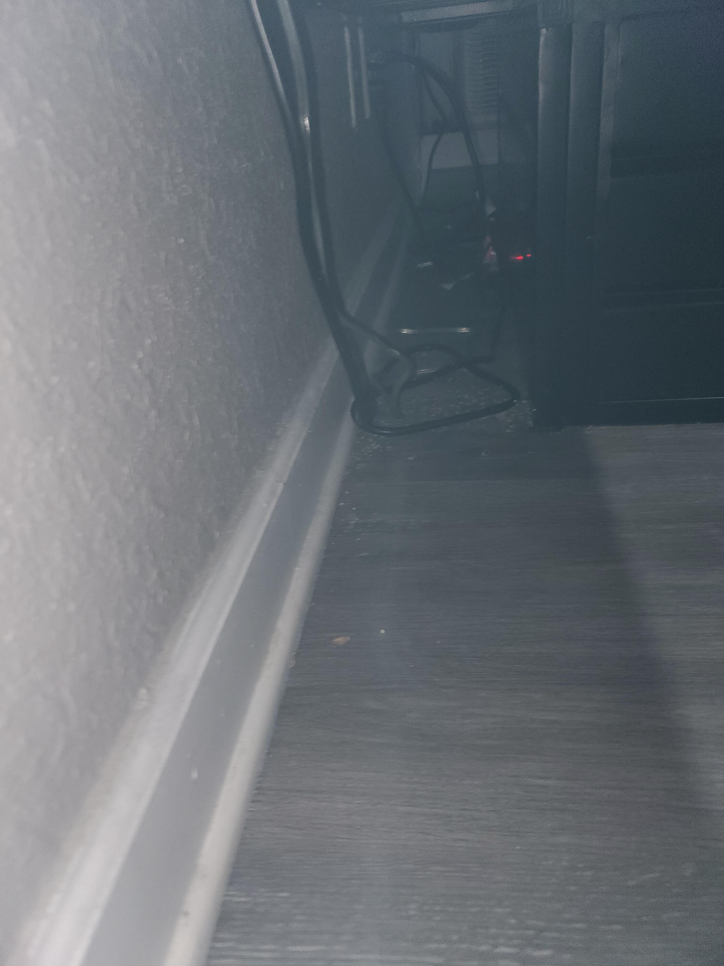 Trash under bedboard. 