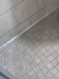 Improper drainage in shower