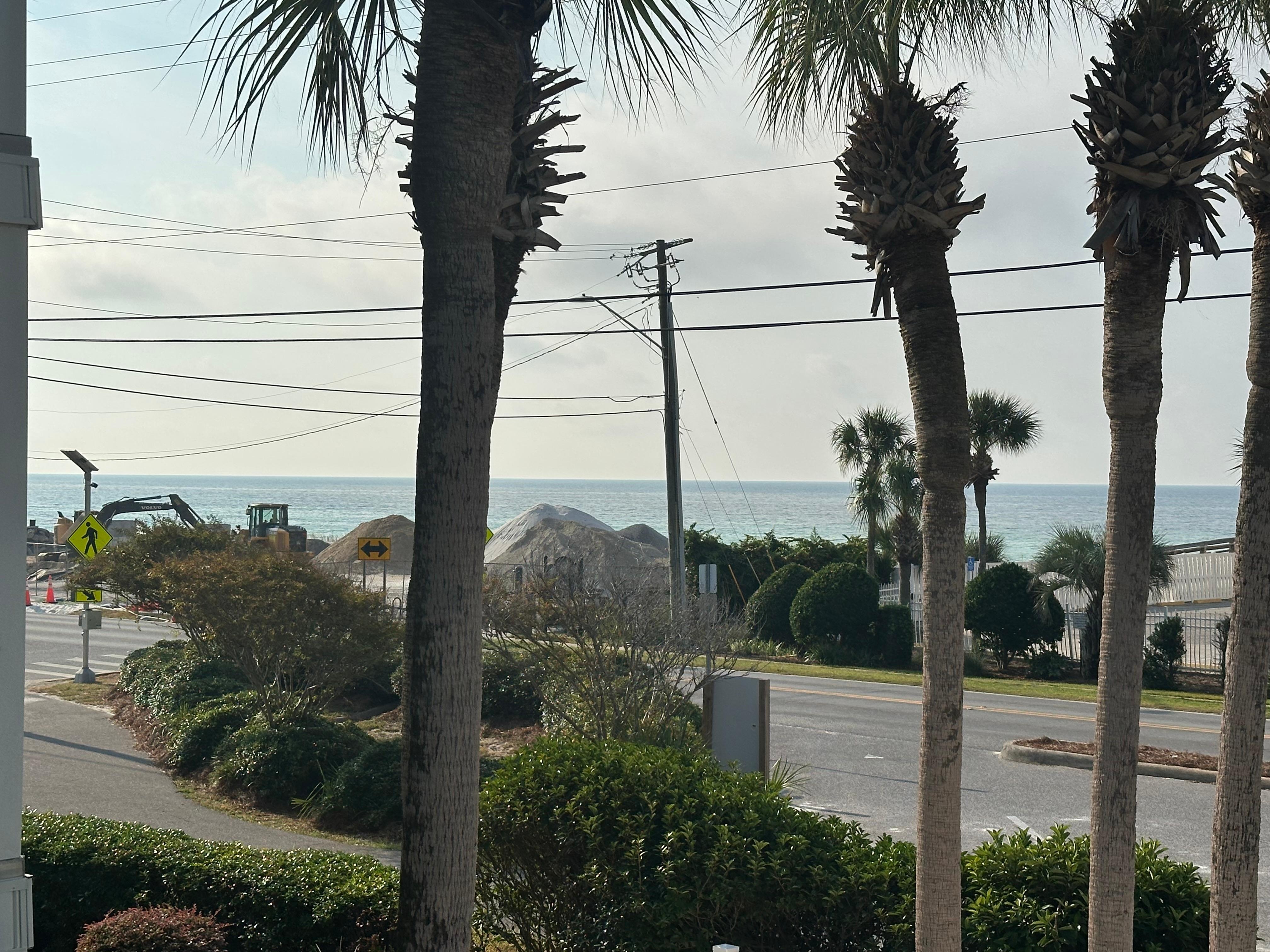 View of the water from the balcony 